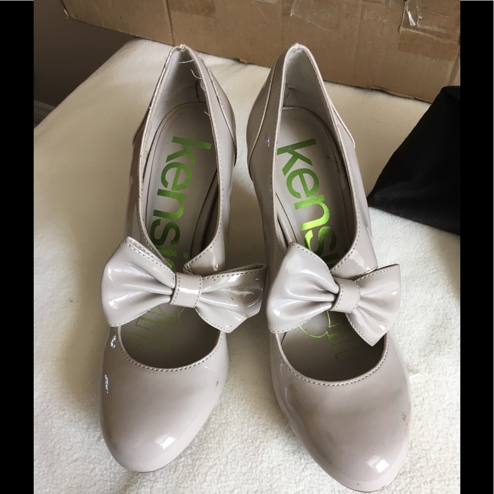 Kenzie Mary Jane bow block heels 7